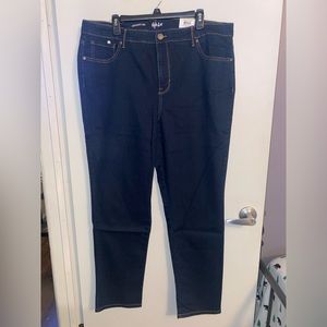 Style & Co straight leg high rise slimming pocket jeans size 18W